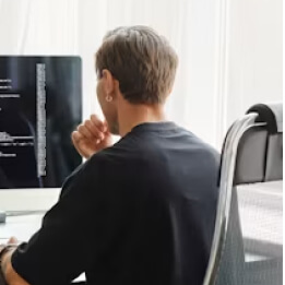 Developer working at a computer